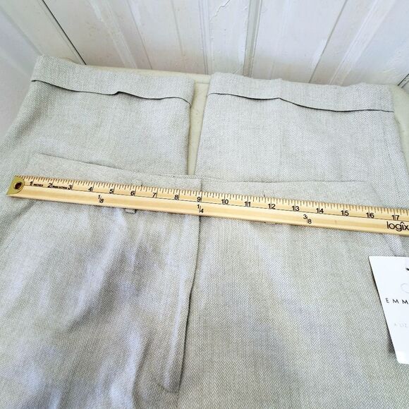 NWT Emma James Cream Khaki Tweed Trousers Pants Sz 16 - Picture 10 of 15